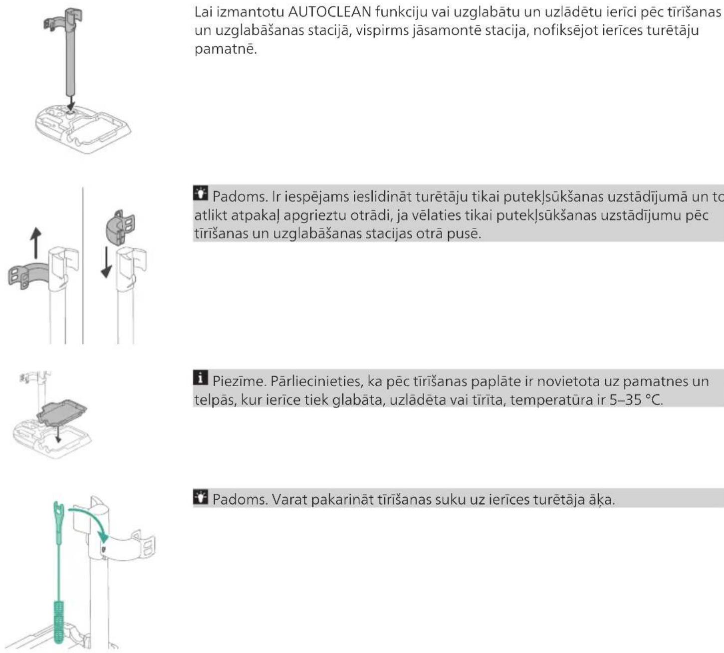 PHILIPS AquaTrio Cordless XW9385 - Pēc tīrīšanas un uzglabāšanas stacijas montāža - 1