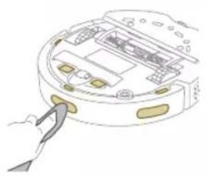 PHILIPS HomeRun 3000 Series Aqua XU3100 - Чистење на сензорите, контактните точки и прозорецот за IR-сигнал. - 1