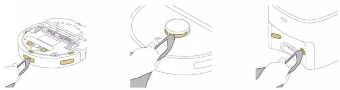 PHILIPS HomeRun 3000 Series Aqua XU3100 - Cleaning the sensors, contact points and IR signal window - 1