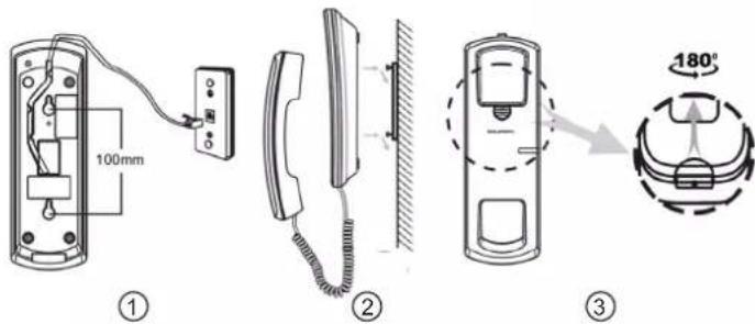 Renkforce RF-DP-300 - Fixation du téléphone sur un mur - 2