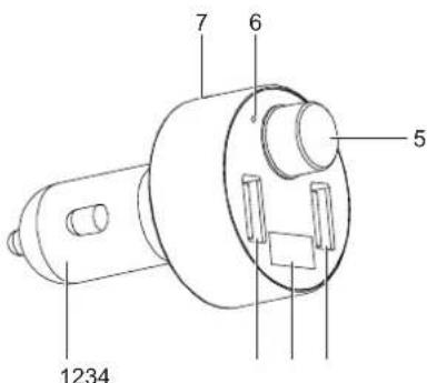 Renkforce RF-CAR-100 - Éléments de commande - 1