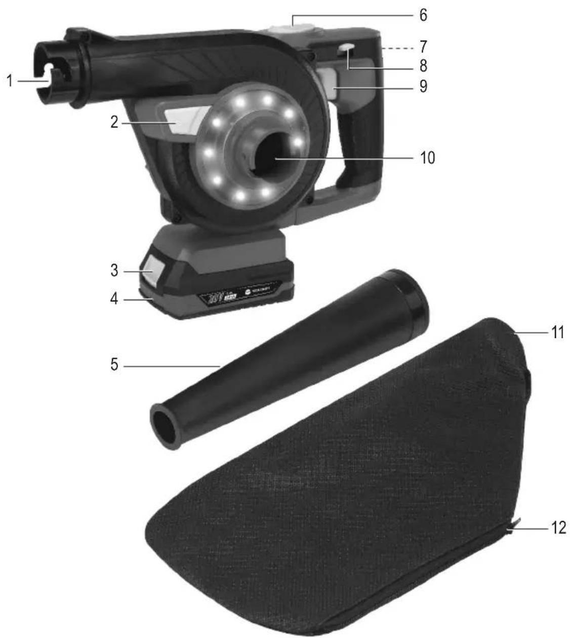 Toolcraft LLB-100 - Éléments de commande - 1
