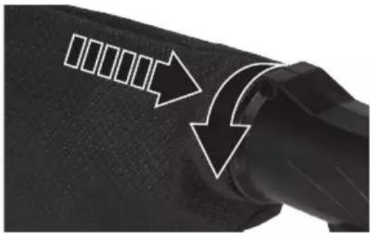 Toolcraft LLB-100 - a) Fixez le sac à poussière - 1