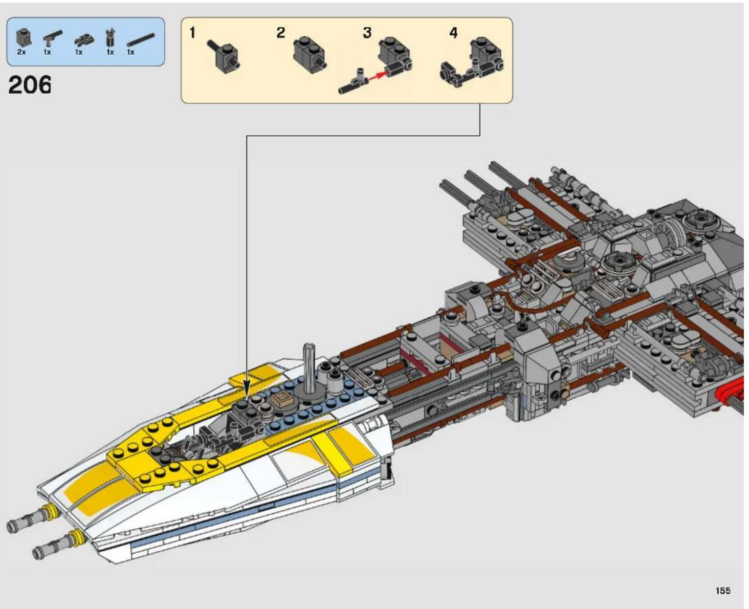 LEGO Star Wars 75181 - Q: Characters from the Star Wars universe are very detailed. How do you pick and choose which details to bring to life, and which are ultimately not as important in the final design? - 462