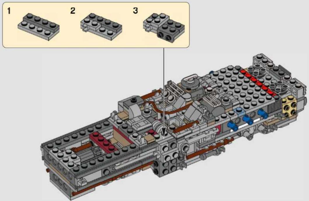 LEGO Star Wars 75181 - Q: Characters from the Star Wars universe are very detailed. How do you pick and choose which details to bring to life, and which are ultimately not as important in the final design? - 182