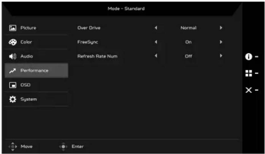 ACER BR277E3 - Ajuster les Performances - 1