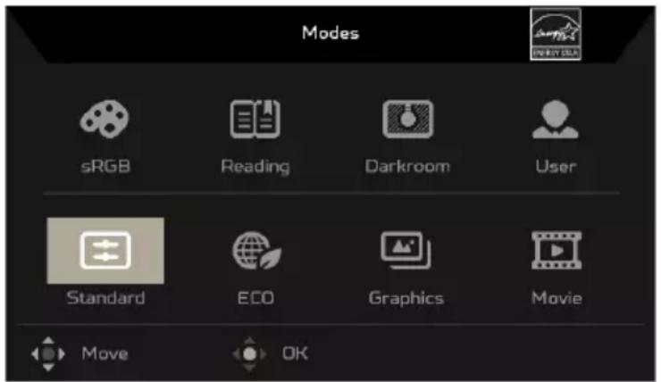 ACER BR277E3 - Ajuster les Modes - 1