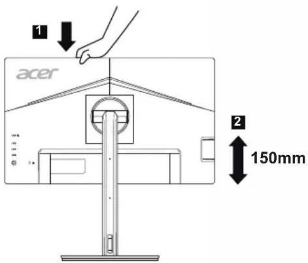 ACER BR277E3 - - Réglage de la hauteur - 1