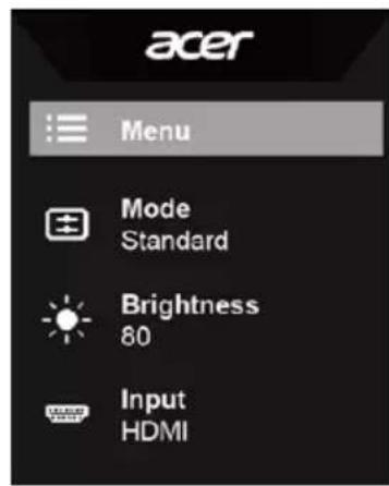 ACER XZ320QKP3 - Portail OSD - 1