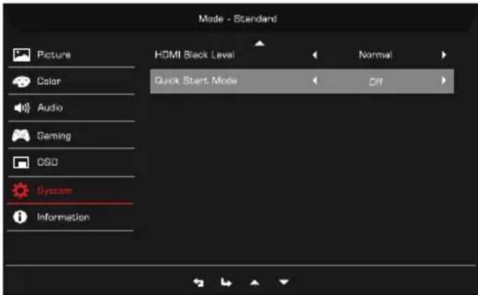 ACER XZ342CUS3 - La page Fonction - 1
