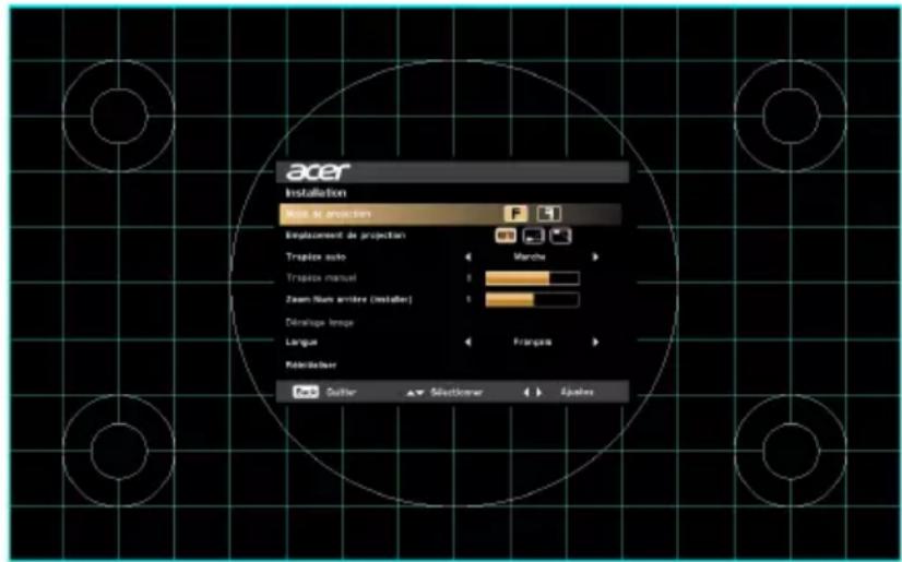 ACER PL3510ATV - Menu Installation - 1