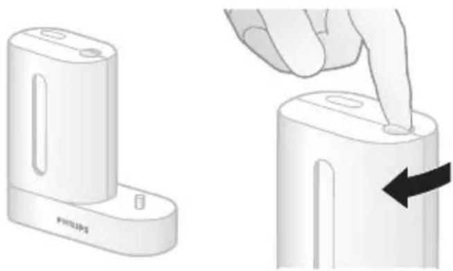PHILIPS Sonicare ExpertClean 7300 HX9690 - Warning: Do not place the travel cap on the brush head during sanitization. - 1