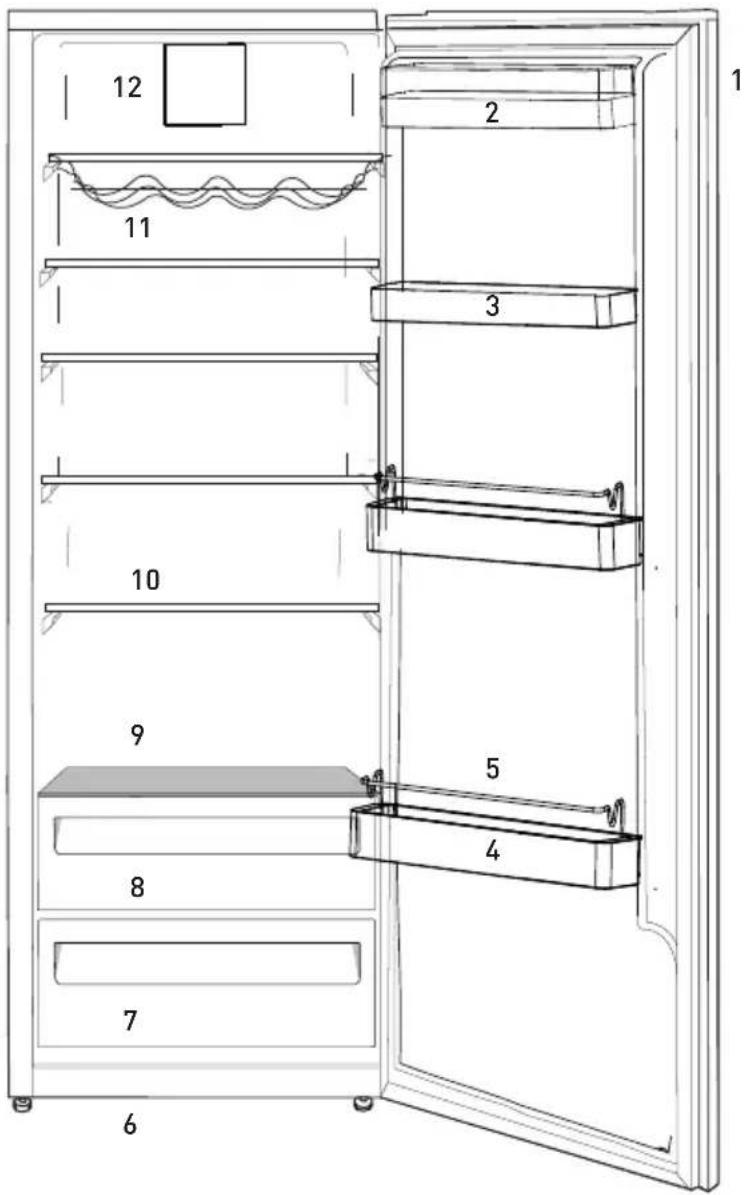 GRUNDIG GSN 10730 XN - Koelkast - 1
