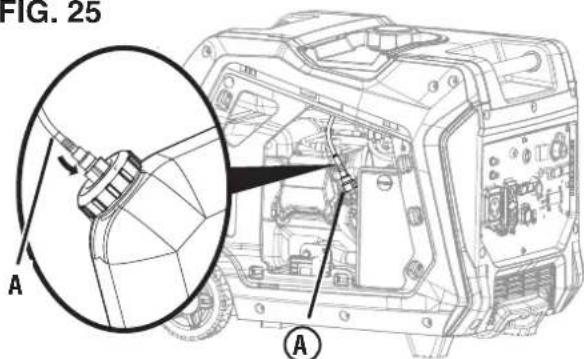 WESTINGHOUSE iGen5000DFc - To drain the fuel tank: - 2