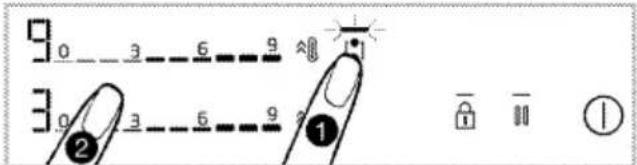 GRUNDIG GIEI627374PN - Combinaison des tables de cuisson à large surface (flexi) pendant qu'une ou les deux tables de cuisson de gauche fonctionnent (si des tables de cuisson à large surface sont disponibles sur votre table de cuisson). - 1