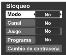 PANASONIC Viera TH-50PX80 - Seleccione el modo de bloqueo. - 1