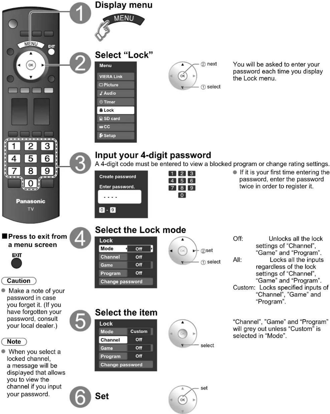 PANASONIC Viera TH-50PX80 - Lock - 1