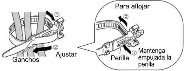 PANASONIC Viera TH-50PX80 - Instrucciones para sujetar los cables - 3