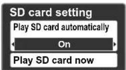 PANASONIC Viera TH-50PX80 - Insert the SD card and select "Play SD card now" - 1