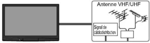 PANASONIC Viera TH-50PX80 - Exemple 1 Raccordement à une antenne de télévision - 1