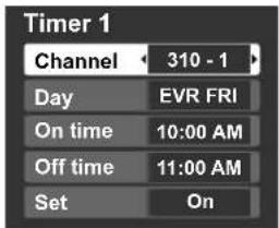 PANASONIC Viera TH-50PX80 - ■ To set "Timer 1-5" (On/Off Timer) - 1