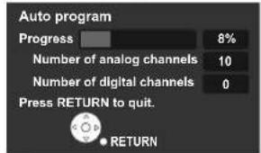 PANASONIC Viera TH-50PX80 - ④ Select scanning mode (ALL channels/Analog only/Digital only) - 3