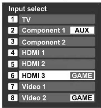 PANASONIC Viera TH-50PX80 - Input Select - 3