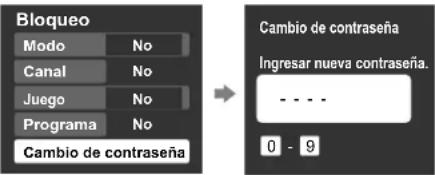 PANASONIC Viera TH-50PX80 - ■Para seleccionar el canal ó la clasificación del programa que va a bloquear - 5