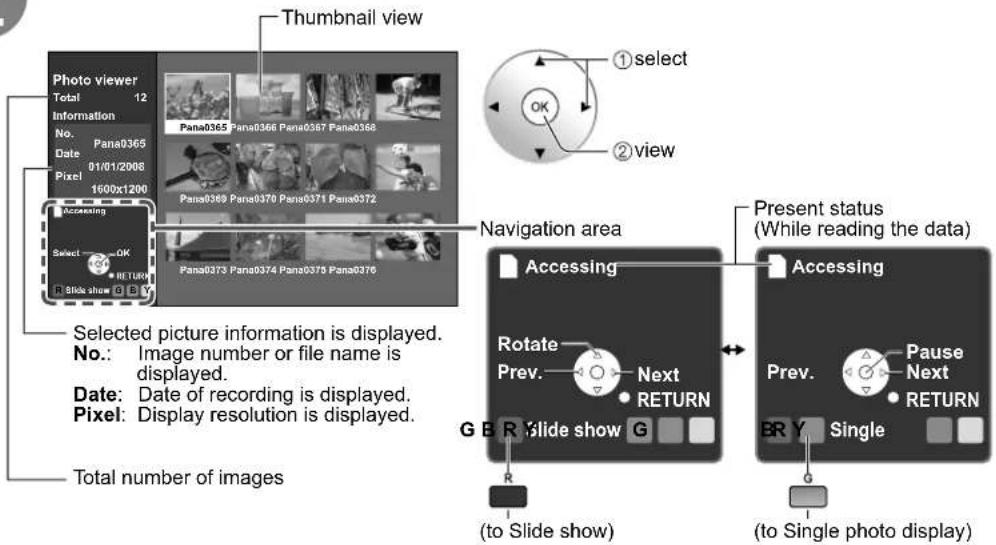 PANASONIC Viera TH-50PX80 - Select the data to be viewed - 1