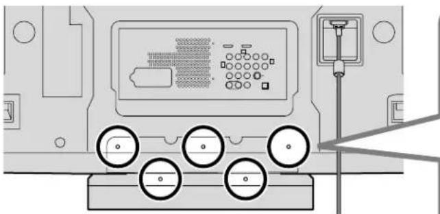 PANASONIC Viera TH-50PX80 - Instrucciones para sujetar los cables - 1