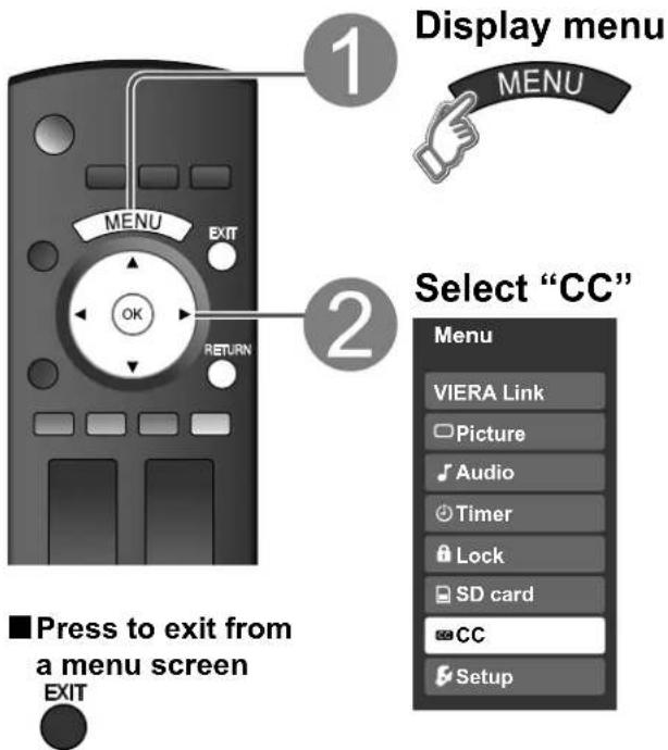 PANASONIC Viera TH-50PX80 - Closed Caption - 1
