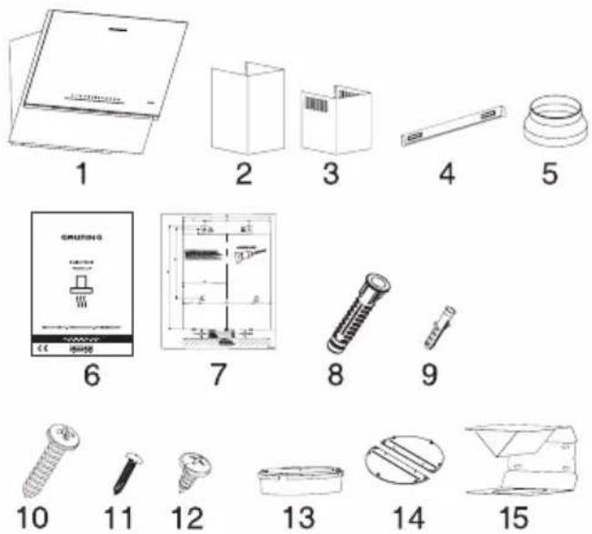 GRUNDIG GDSP5470BSCH - Installation accessories - 1