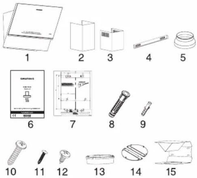 GRUNDIG GDSP5470BSCH - Accesorii de instalare - 1