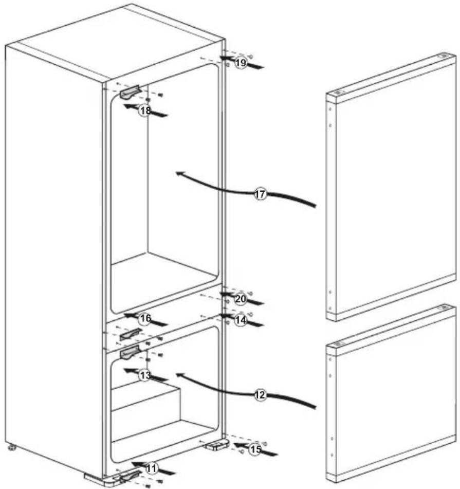 GRUNDIG GKIN 25930 - Inversione degli sportelli - 2