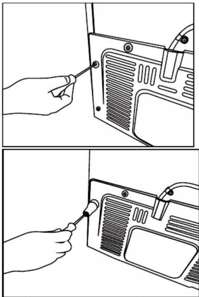 GRUNDIG GQN21355XN - Attaching the plastic wedges - 1