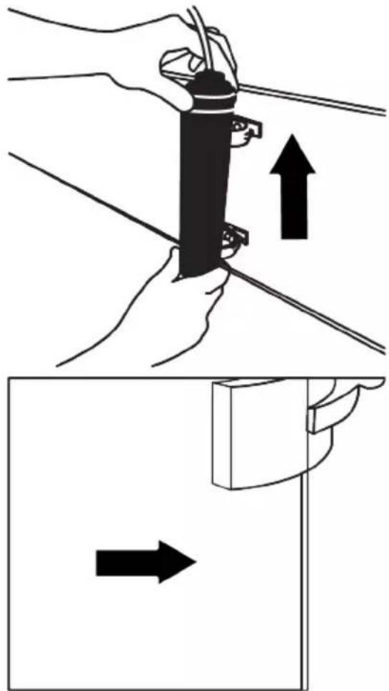 GRUNDIG GSBS 23340 FX - Mounting the external filter on the wall - 5
