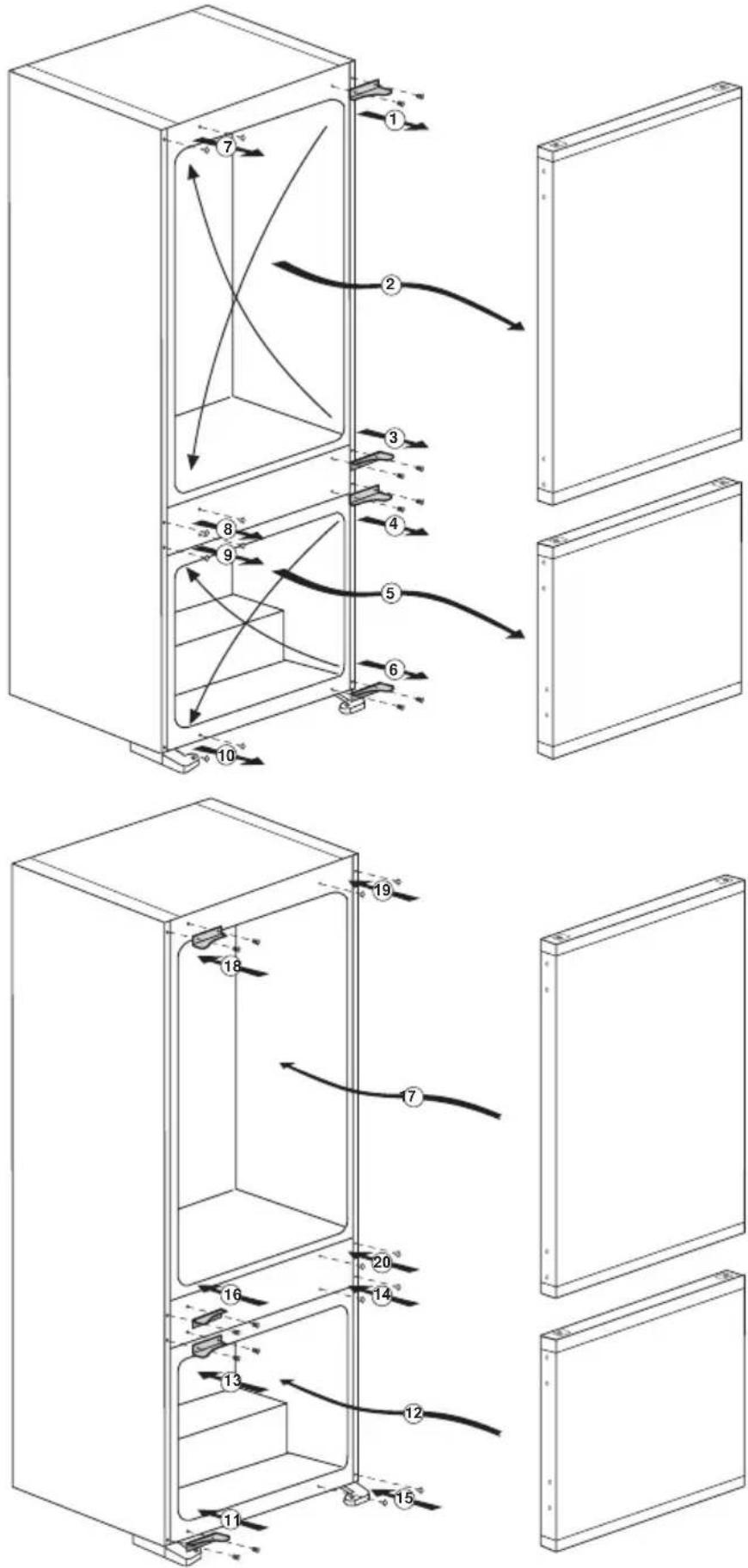 GRUNDIG GKMI25710 - Reversing the doors - 1