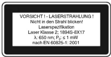 Herkules STR 921 L - Avvertenze speciali per il laser enzione: raggio laser - 1