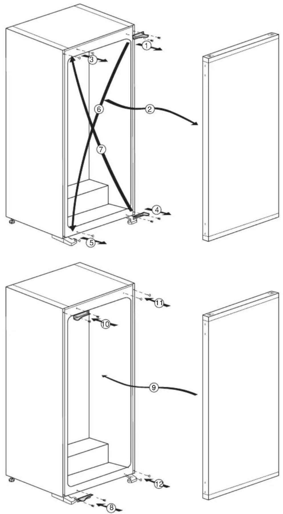 GRUNDIG GSMI20230N - Reversing the doors - 1