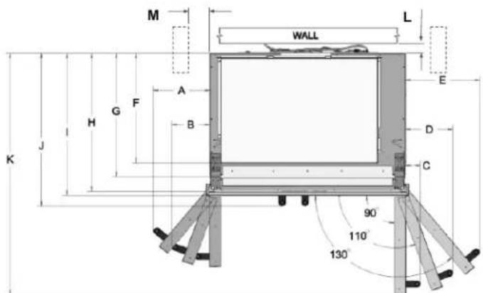 KITCHENAID KBSD708MBS - Door Swing Dimensions - 1