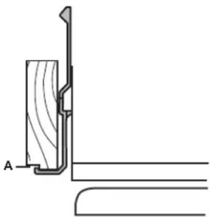 KITCHENAID KBSN702MPS - Dimensions pour un panneau en affleurement - 1