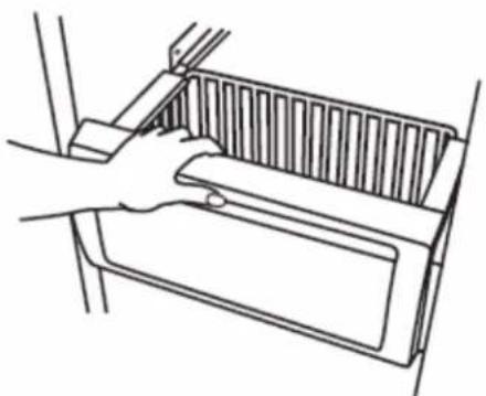 KITCHENAID KBSN702MPS - Pour enlever et replacer le panier du congélateur : - 1