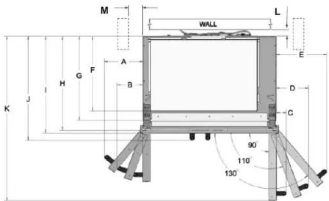 KITCHENAID KBSD702MSS - Door Swing Dimensions - 1