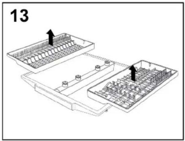 HAIER XS 6B0M3PDB - VERWENDUNG DES DRITTEN KORBES (Nur bei einigen Modellen) - 2