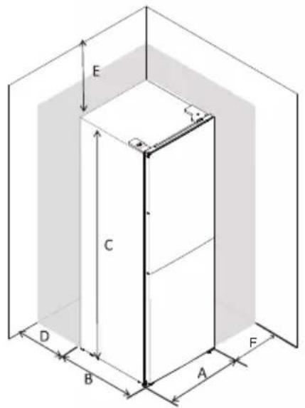CONTINENTAL EDISON CEFC251NFS - Space Requirement - 1