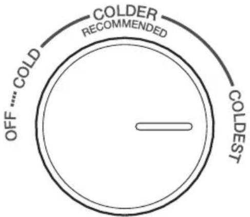CONTINENTAL EDISON CEFC251NFS - Temperature setting of the Fridge Compartment - 1