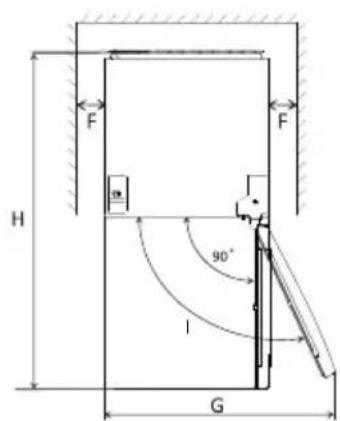 CONTINENTAL EDISON CEFC323NFB - Space Requirement - 2