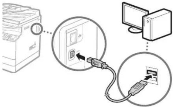 CANON imageRUNNER 2204F - Connect the USB cable. - 1