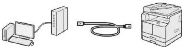 CANON imageRUNNER 2204F - Conexión a través de un cable LAN - 1