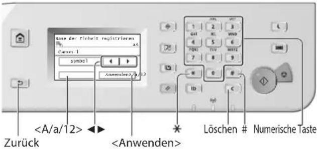 CANON imageRUNNER 2204F - Navigieren durch das Menü und Texteingabemethode - 1